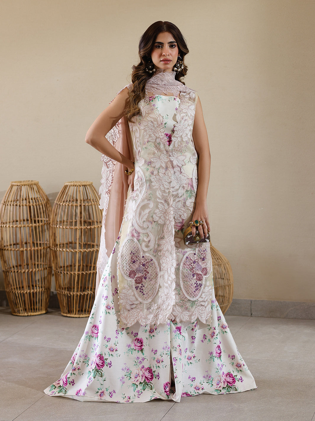 Faiza Faisal | Marine Luxury Lawn 25 | ELISHA -   Ladies Clothes -  Saira Saqlain