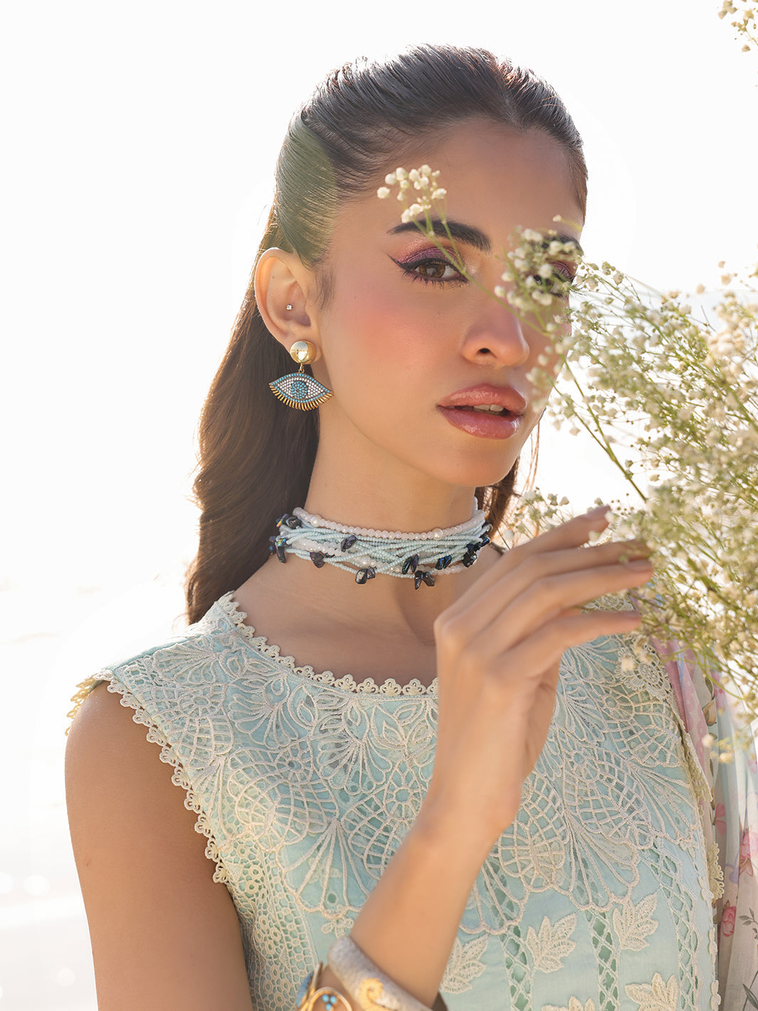 Faiza Faisal | Marine Luxury Lawn 25 | AINE -   Ladies Clothes -  Saira Saqlain