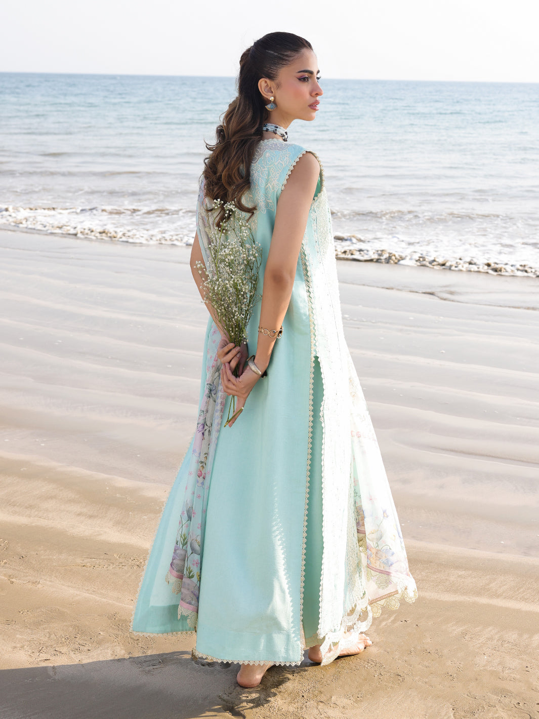 Faiza Faisal | Marine Luxury Lawn 25 | AINE -   Ladies Clothes -  Saira Saqlain