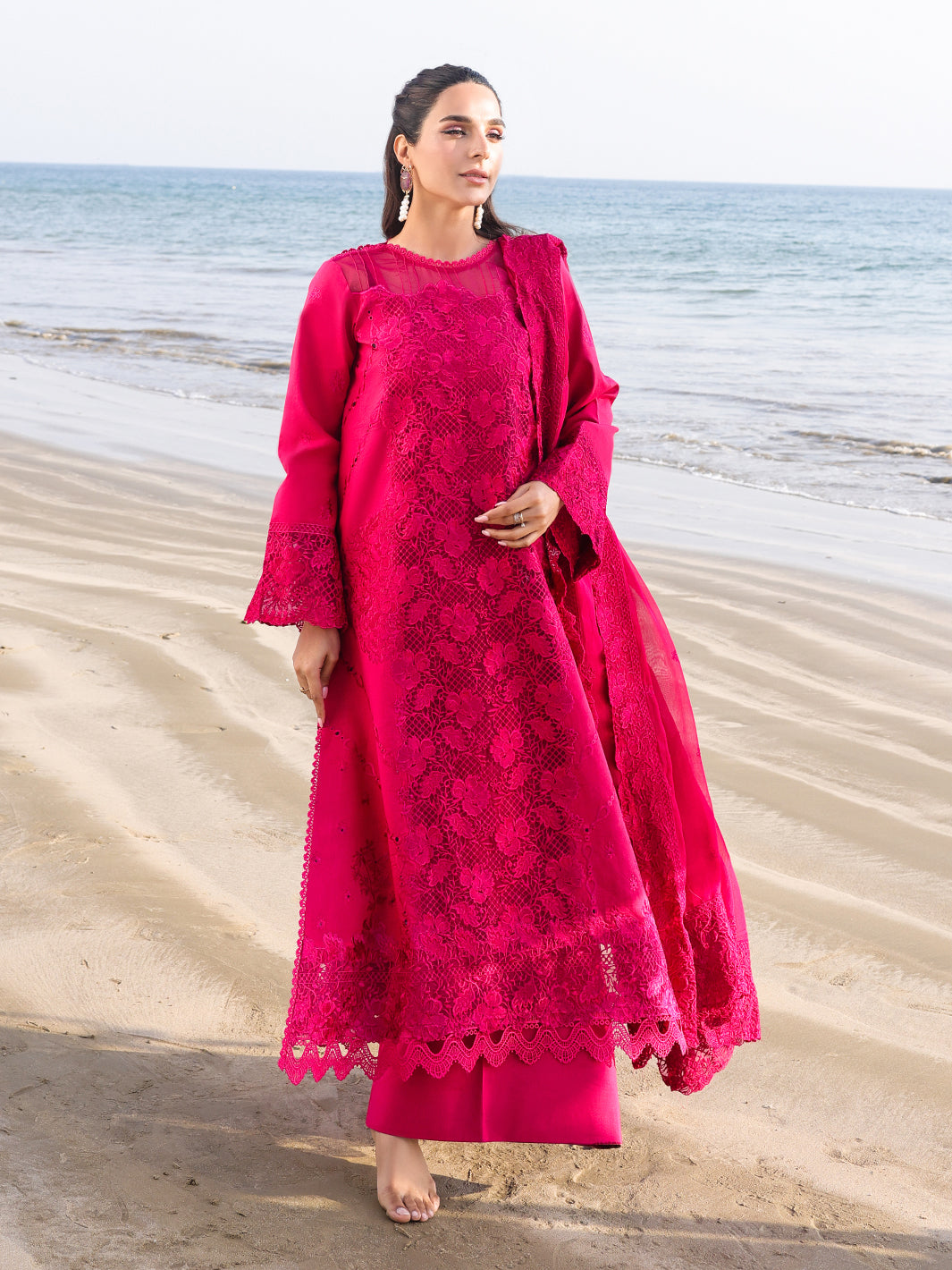 Faiza Faisal | Marine Luxury Lawn 25 | AROHA -   Ladies Clothes -  Saira Saqlain