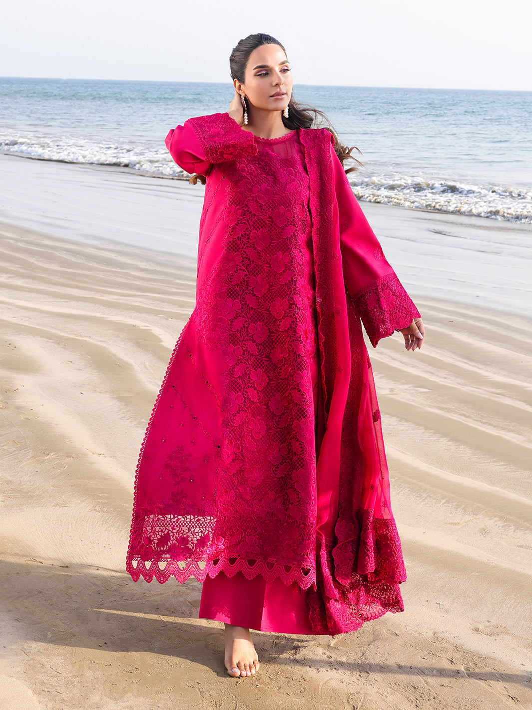 Faiza Faisal | Marine Luxury Lawn 25 | AROHA -   Ladies Clothes -  Saira Saqlain