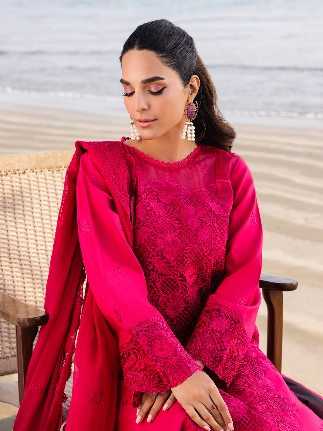Faiza Faisal | Marine Luxury Lawn 25 | AROHA -   Ladies Clothes -  Saira Saqlain