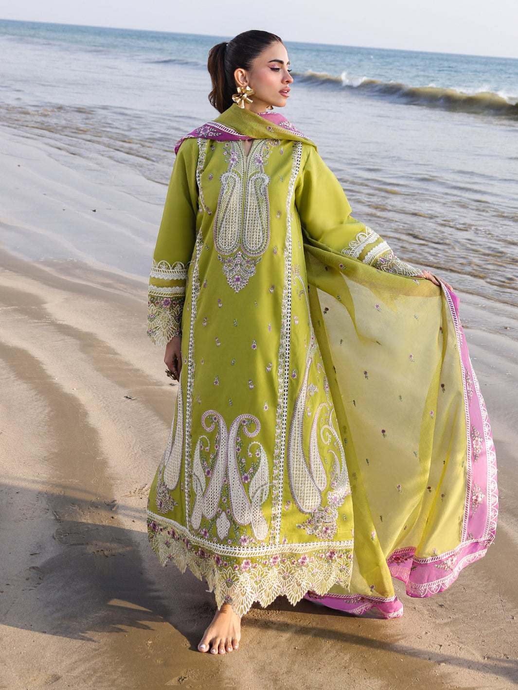 Faiza Faisal | Marine Luxury Lawn 25 | HINA -   Ladies Clothes -  Saira Saqlain