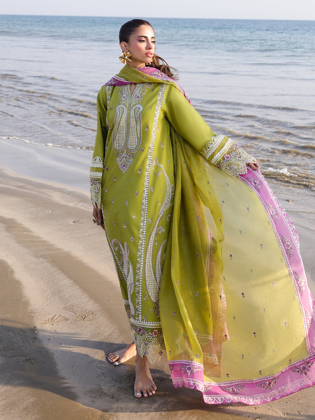 Faiza Faisal | Marine Luxury Lawn 25 | HINA -   Ladies Clothes -  Saira Saqlain