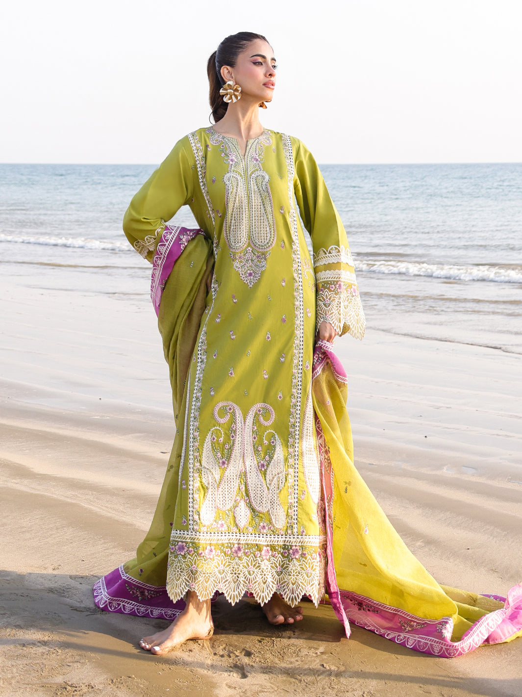Faiza Faisal | Marine Luxury Lawn 25 | HINA -   Ladies Clothes -  Saira Saqlain