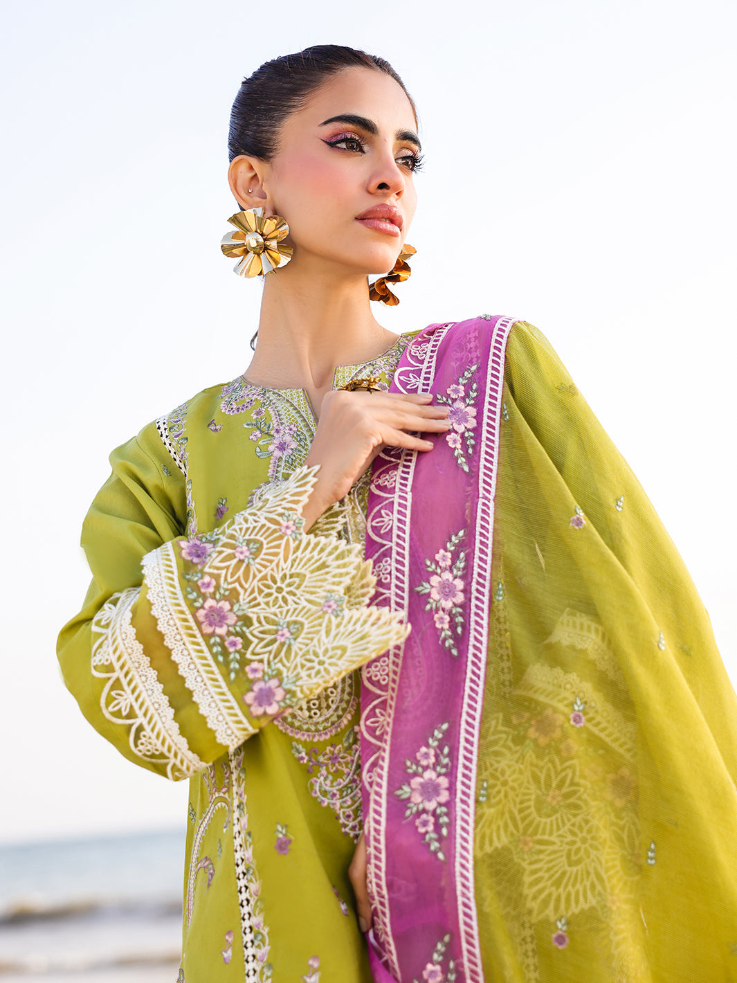 Faiza Faisal | Marine Luxury Lawn 25 | HINA -   Ladies Clothes -  Saira Saqlain