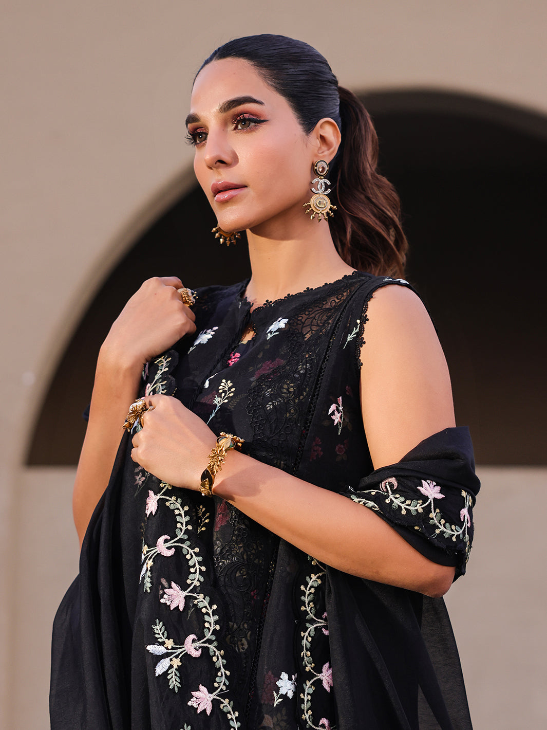 Faiza Faisal | Marine Luxury Lawn 25 | ELVA -   Ladies Clothes -  Saira Saqlain