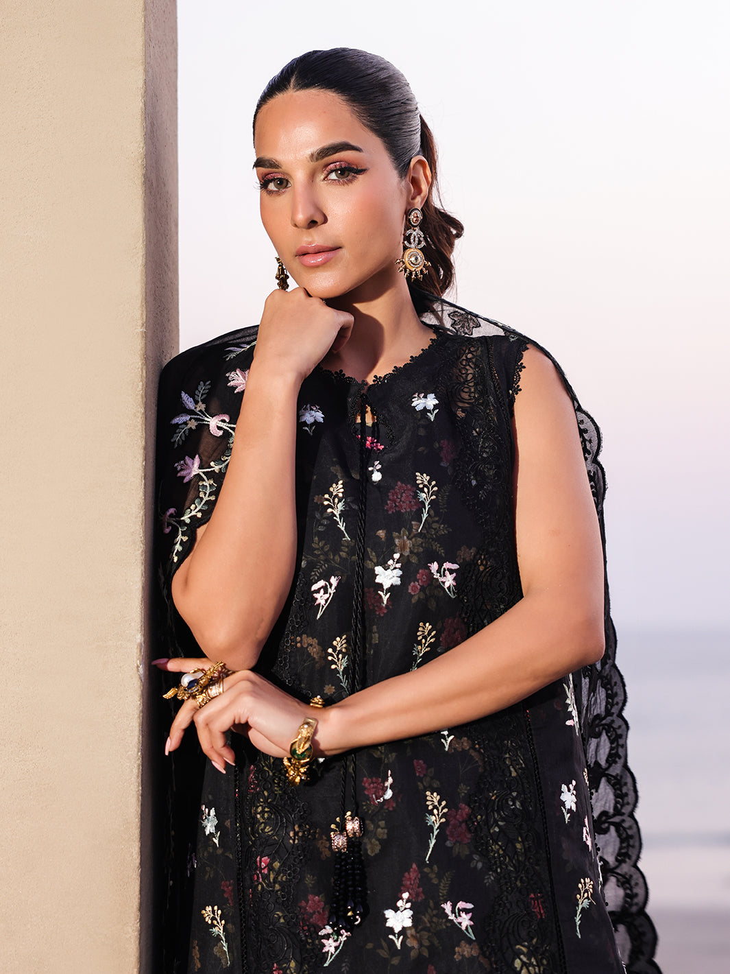 Faiza Faisal | Marine Luxury Lawn 25 | ELVA -   Ladies Clothes -  Saira Saqlain