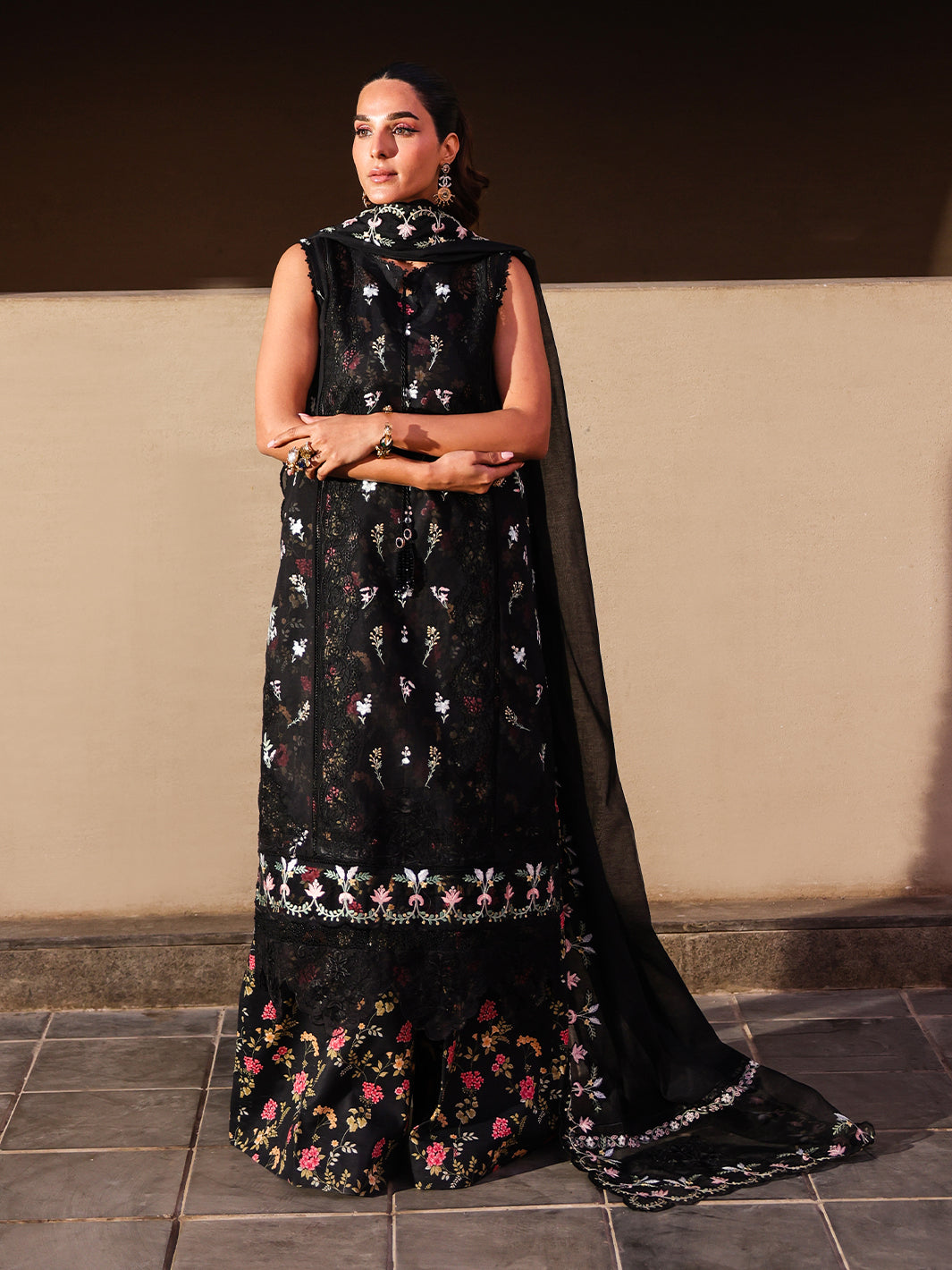 Faiza Faisal | Marine Luxury Lawn 25 | ELVA -   Ladies Clothes -  Saira Saqlain