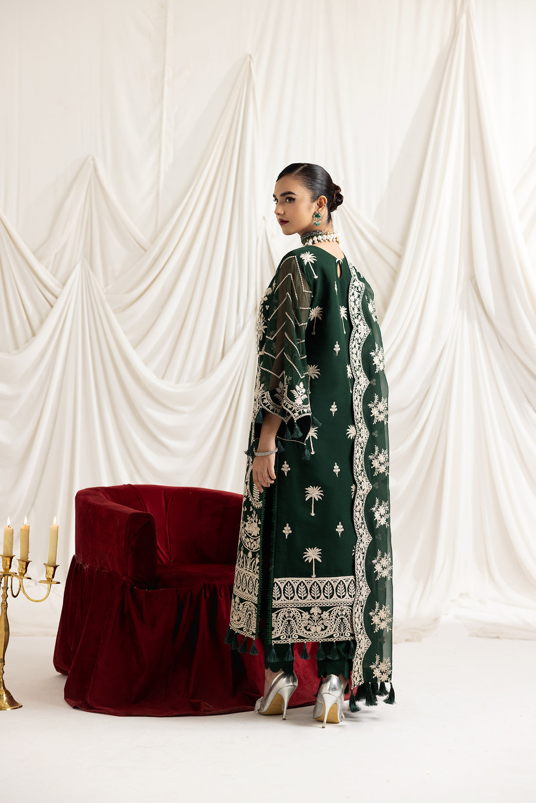 Alizeh | Formals Collection | Clara B (GREEN) - Saira Saqlain