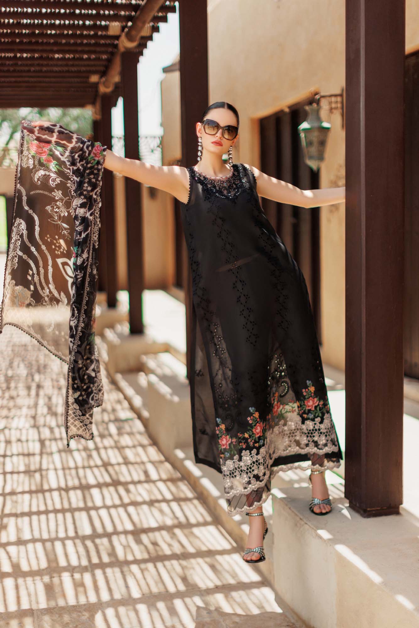 Noor By Saadia Asad | Eid Handwork Laserkari Lawn 24 | D6 - Saira Saqlain