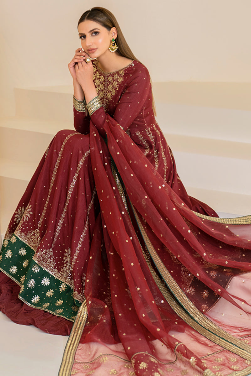 Jazmin | Formals Collection | Raw Silk UR-7018 - Saira Saqlain