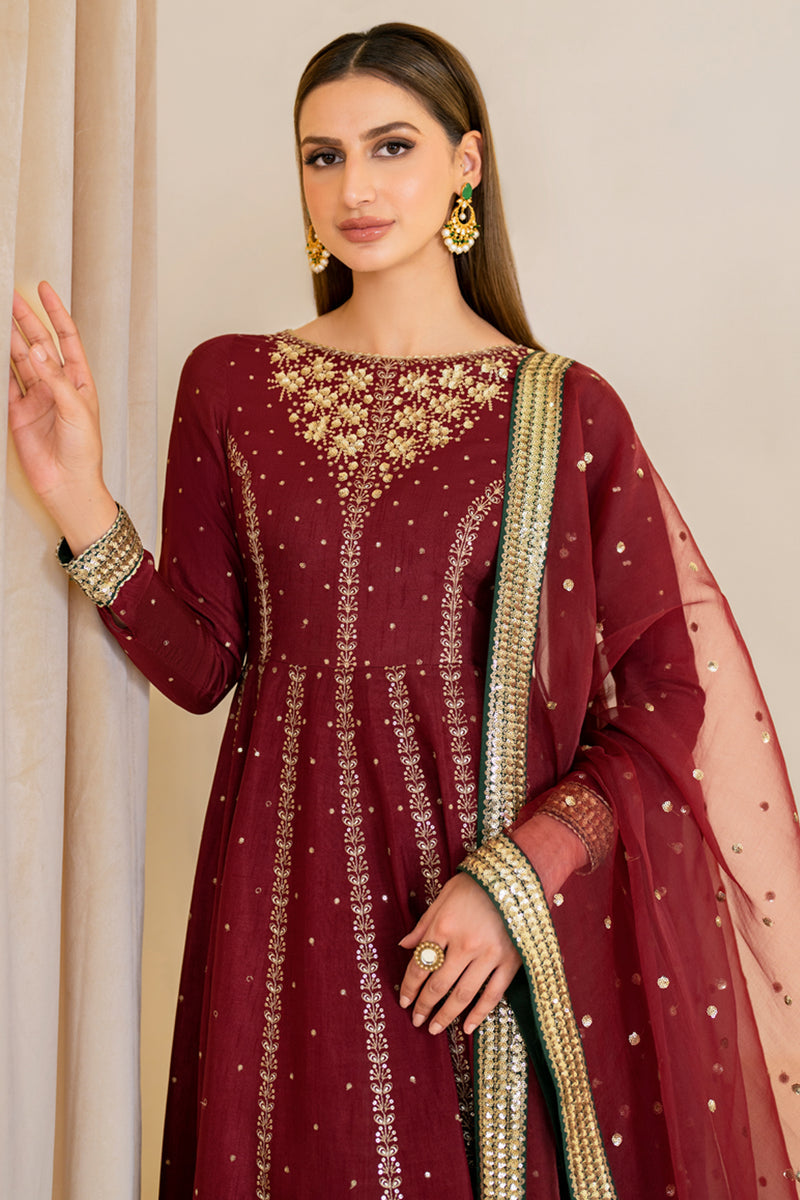 Jazmin | Formals Collection | Raw Silk UR-7018 - Saira Saqlain