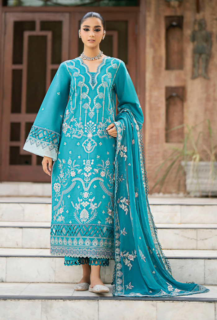Humdum | Selin Lawn 25 | Selin - D01 -   Ladies Clothes -  Saira Saqlain