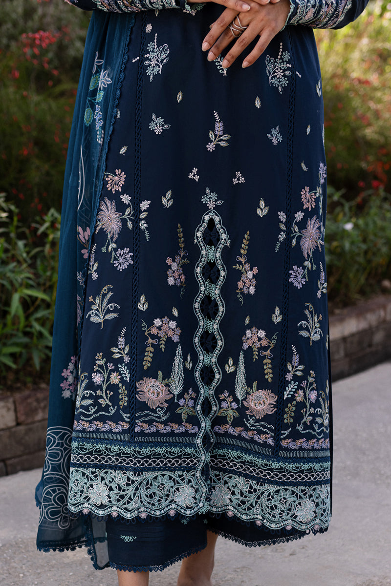 Qalamkar | Q Line Lawn 25 | QM-01 Bleu - Saira Saqlain