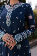 Qalamkar | Q Line Lawn 25 | QM-01 Bleu - Saira Saqlain