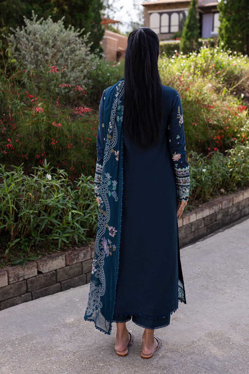 Qalamkar | Q Line Lawn 25 | QM-01 Bleu - Saira Saqlain