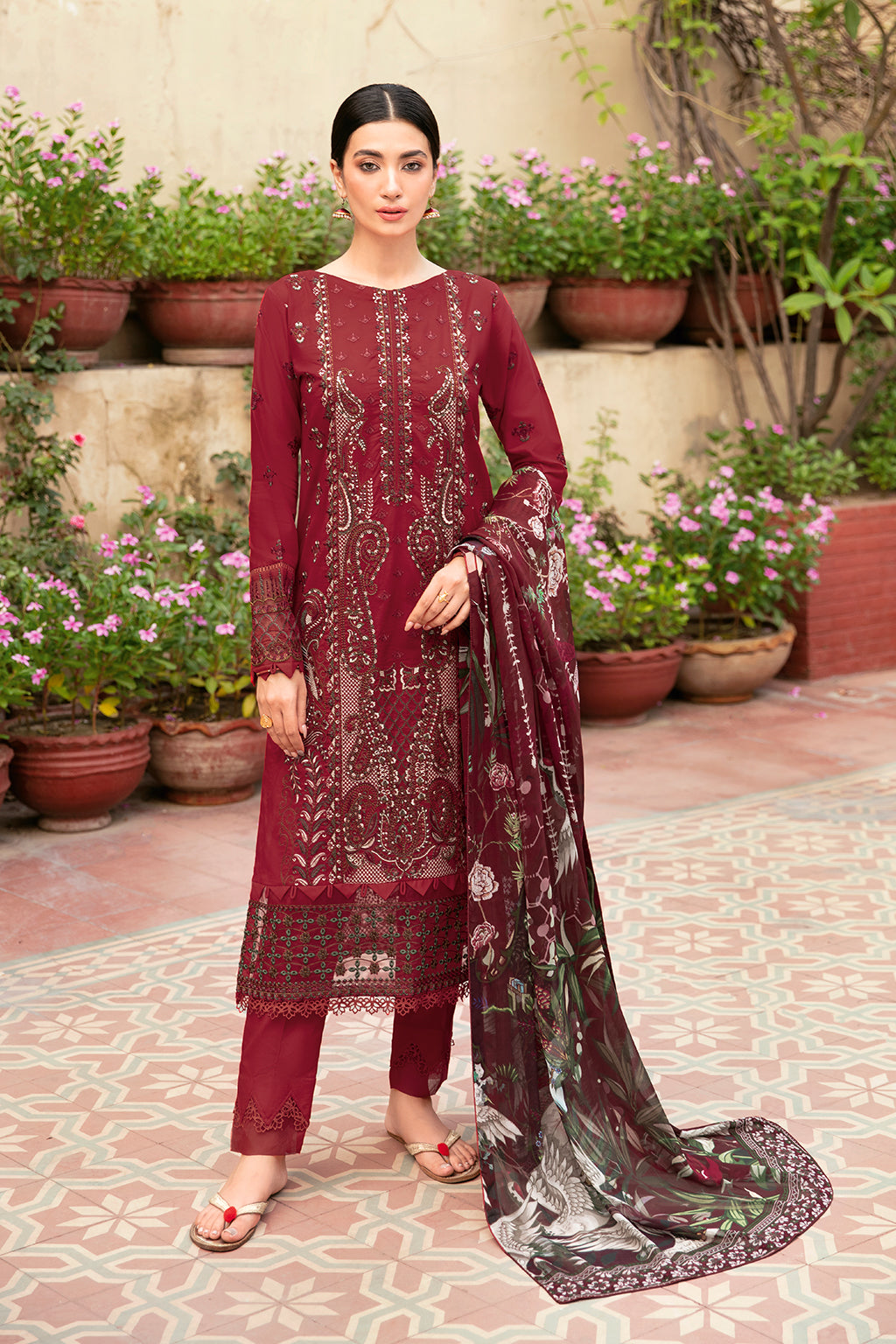 Ramsha | Luxury Lawn 24 | L-803 - Saira Saqlain