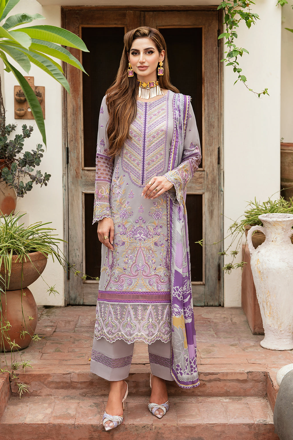 Ramsha | Luxury Lawn 24 | Y-809 - Saira Saqlain