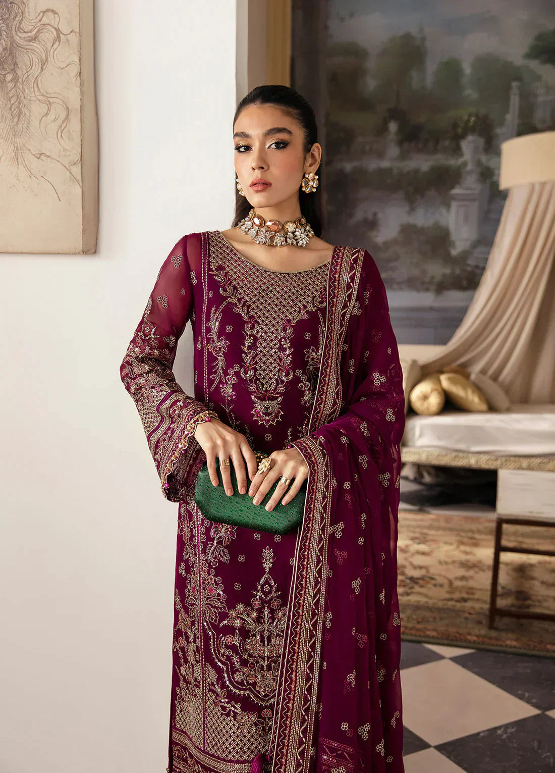 Gulaal | Embroidered Chiffon 23 | AYSA GL-EC-23V1-07 - Saira Saqlain