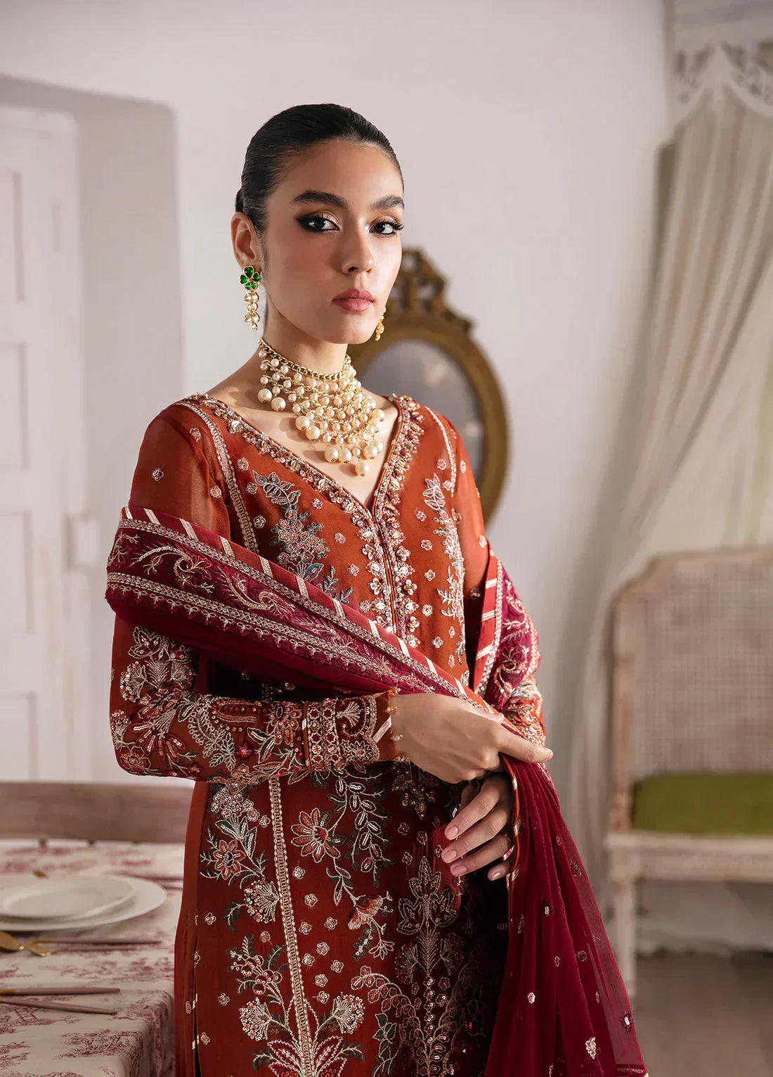 Gulaal | Embroidered Chiffon 23 | LAIRA - Saira Saqlain