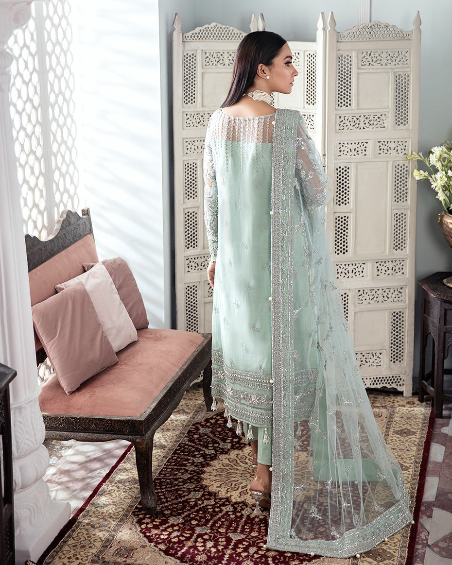 Gulaal | Wedding Formals | Zeba Embroidered Net 3-Piece Suit WS-21 - Saira Saqlain