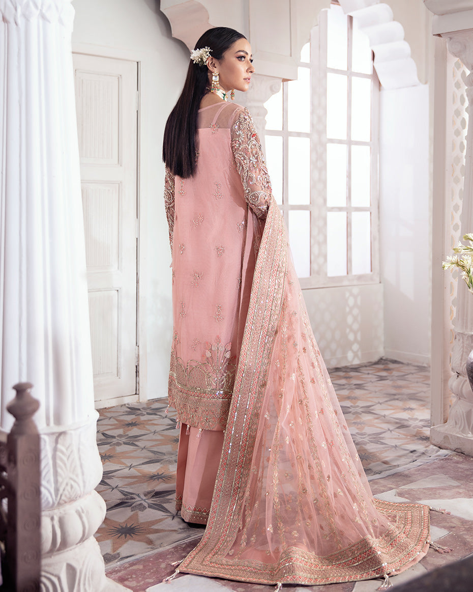 Gulaal | Wedding Formals | ARJUMAND EMBROIDERED NET 3-PIECE SUIT WS-15 - Saira Saqlain