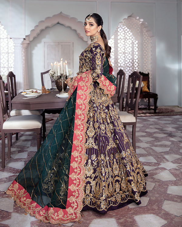Gulaal | Wedding Formals | KEHKSHAN EMBROIDERED NET 3-PIECE SUIT WS-14 - Saira Saqlain