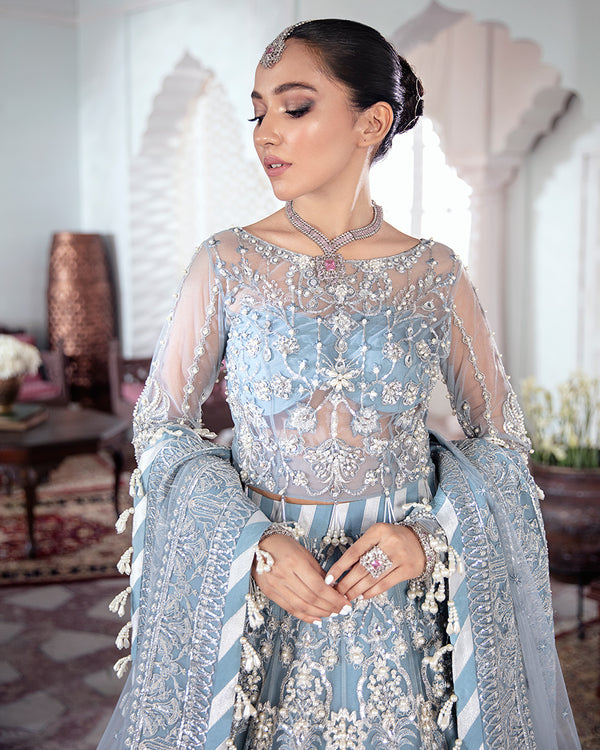 Gulaal | Wedding Formals | Mehnaaz Embroidered Net 3-Piece Suit WS-13 - Saira Saqlain