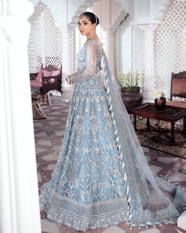 Gulaal | Wedding Formals | Mehnaaz Embroidered Net 3-Piece Suit WS-13 - Saira Saqlain
