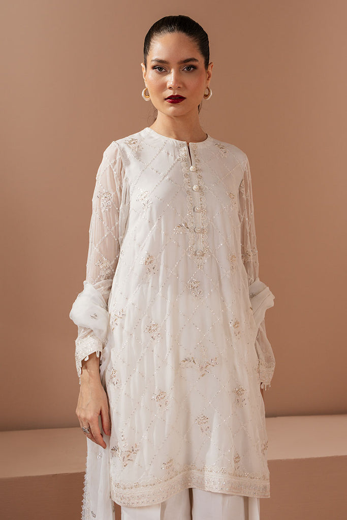 Cross Stitch | Luxe Atelier 25 | ANTIQUE WHITE -   Ladies Clothes -  Saira Saqlain
