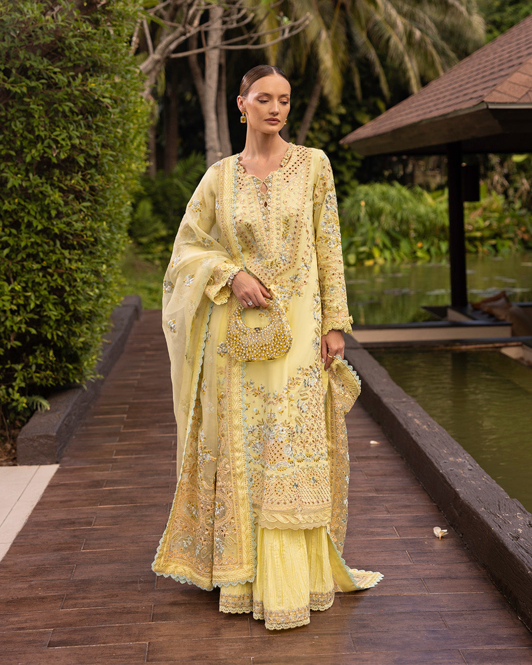 Faiza Saqlain | Zinnia Lawn 25 | Azalea -  Faiza Saqlain Ladies Clothes -  House of Maryam