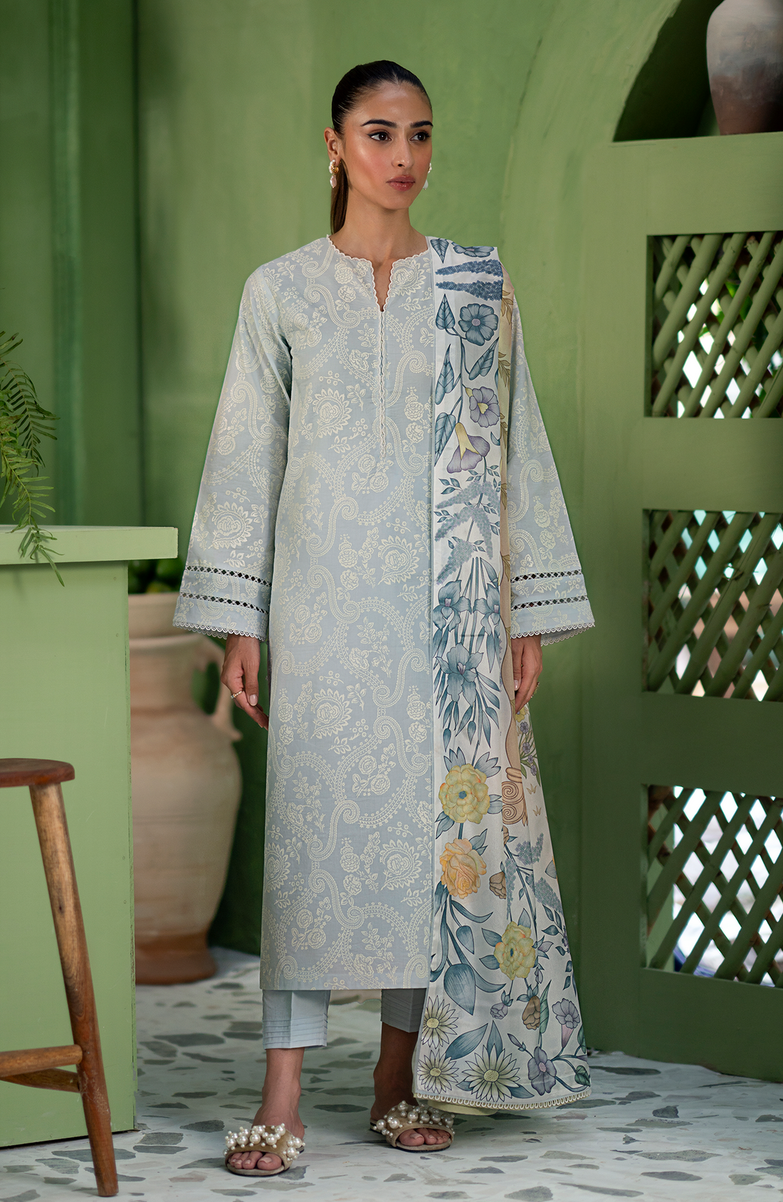 Seran | Artisan Lawn 25 | GLACE - Saira Saqlain