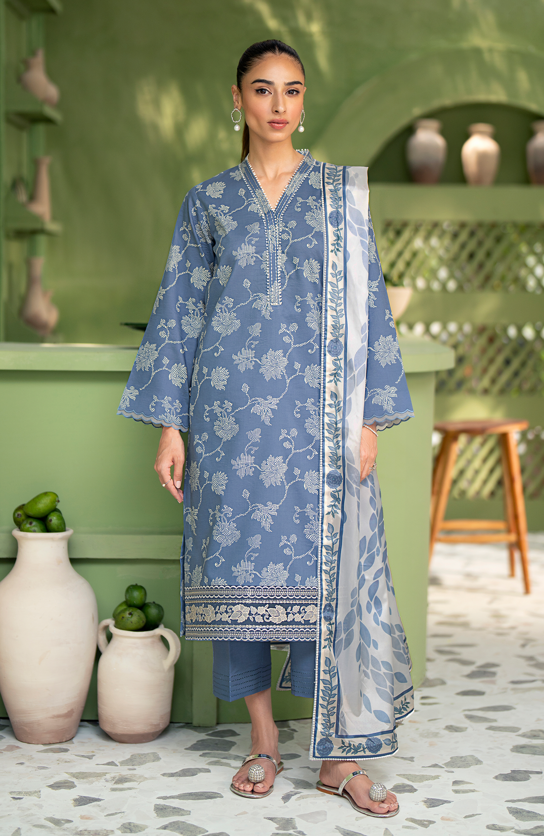 Seran | Artisan Lawn 25 | AEGEAN - Saira Saqlain