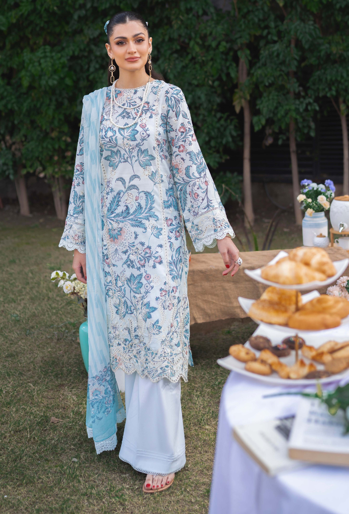 Humdum | Gardenia Lawn 24 |Printkari Lawn - PLG 08 - Saira Saqlain