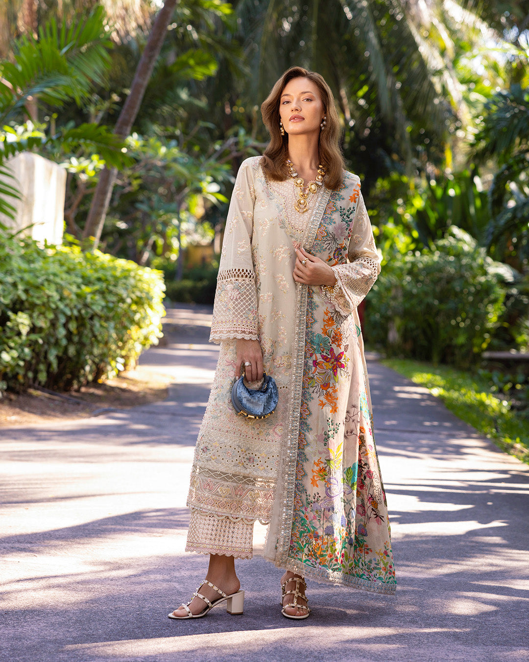 Faiza Saqlain | Zinnia Lawn 25 | Delilah -  Faiza Saqlain Ladies Clothes -  House of Maryam