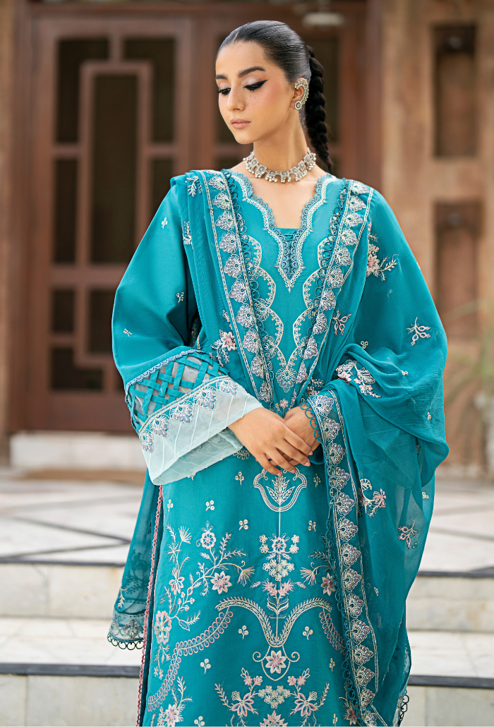 Humdum | Selin Lawn 25 | Selin - D01 -   Ladies Clothes -  Saira Saqlain
