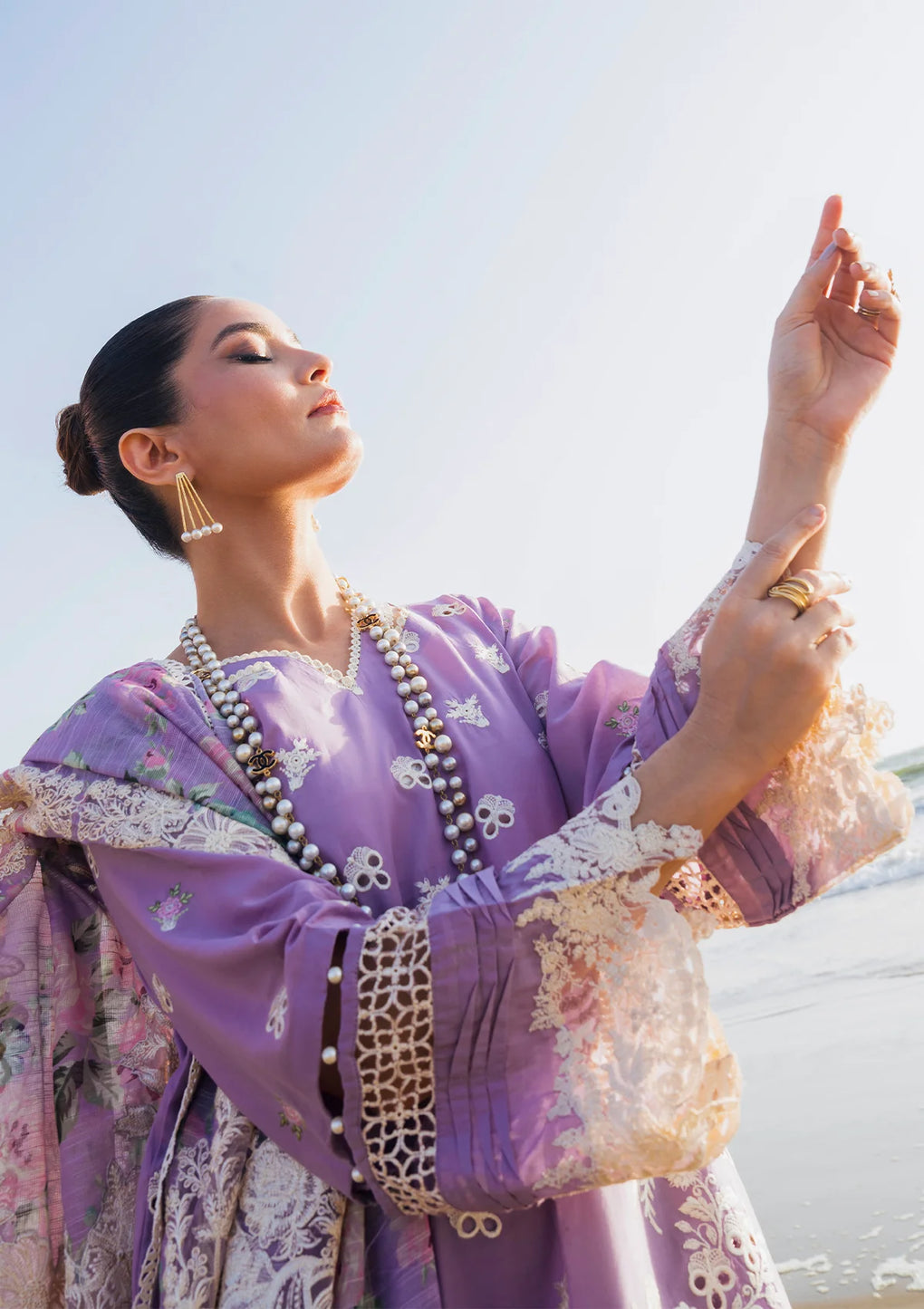 Elaf Premium | Hai Kuch Festive Lawn 24 | EHK-02A Banafsha - Saira Saqlain