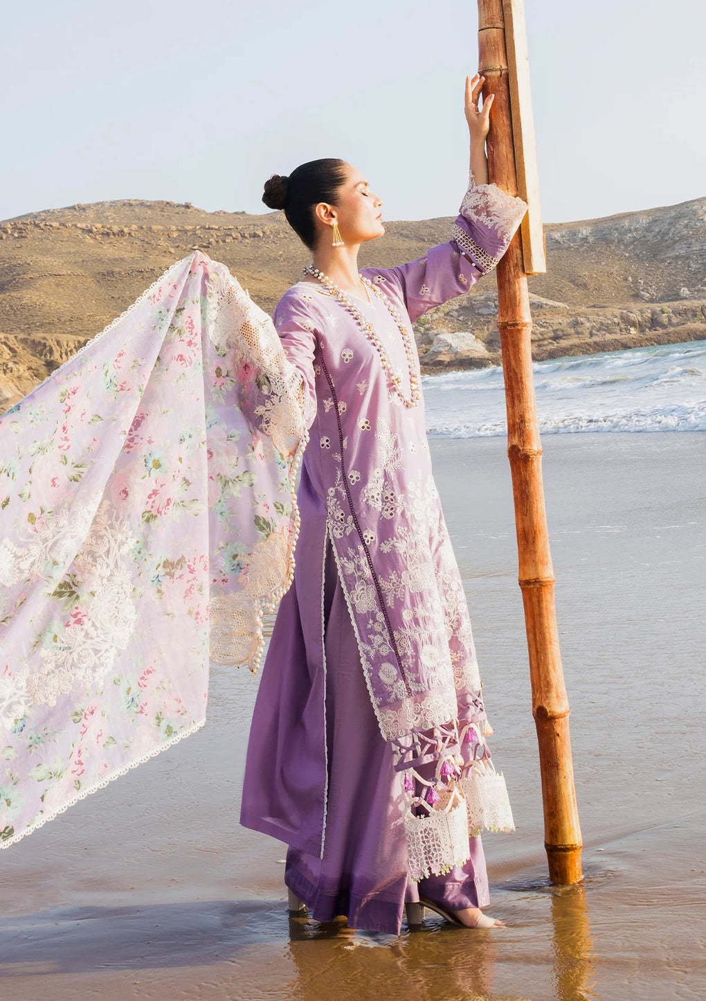 Elaf Premium | Hai Kuch Festive Lawn 24 | EHK-02A Banafsha - Saira Saqlain
