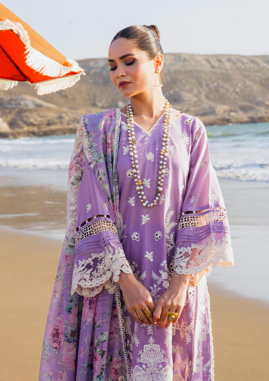 Elaf Premium | Hai Kuch Festive Lawn 24 | EHK-02A Banafsha - Saira Saqlain