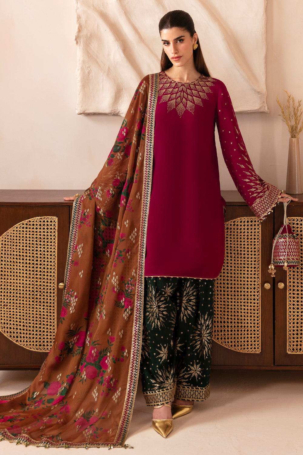 Jazmin | Formals Collection | Raw Silk UR-7038 - Saira Saqlain