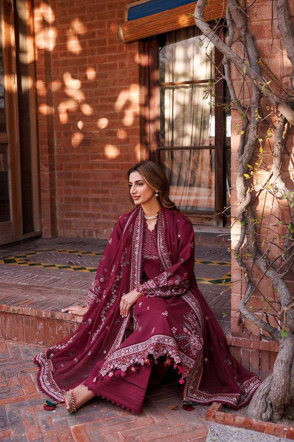Farasha | Dastoor Embroidered Lawn SS24 | RUBY GLAM - Saira Saqlain