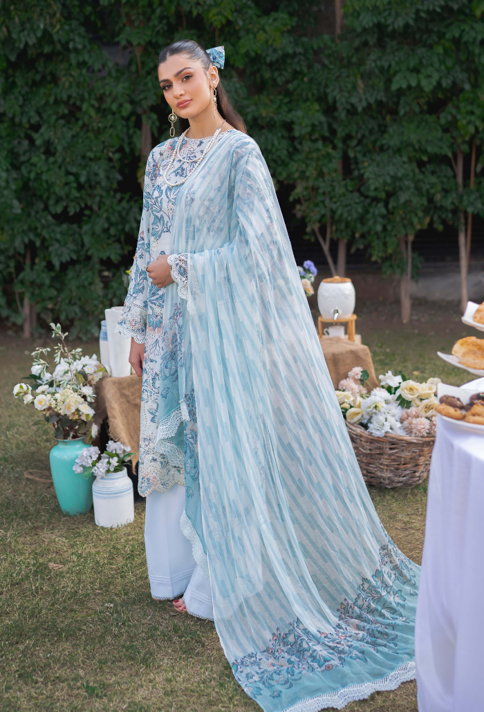 Humdum | Gardenia Lawn 24 |Printkari Lawn - PLG 08 - Saira Saqlain