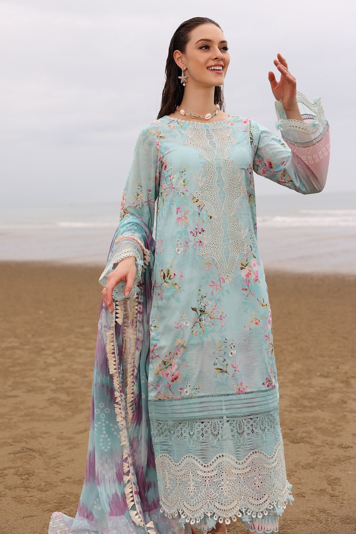 Nureh | Gardenia Embroidered Lawn 25 | NSG-173 -   Ladies Clothes -  Saira Saqlain