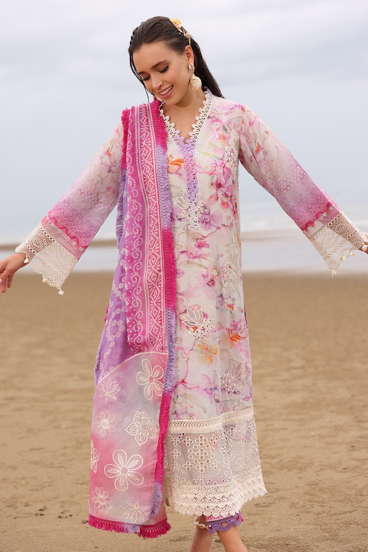 Nureh | Gardenia Embroidered Lawn 25 | NSG-172 -   Ladies Clothes -  Saira Saqlain