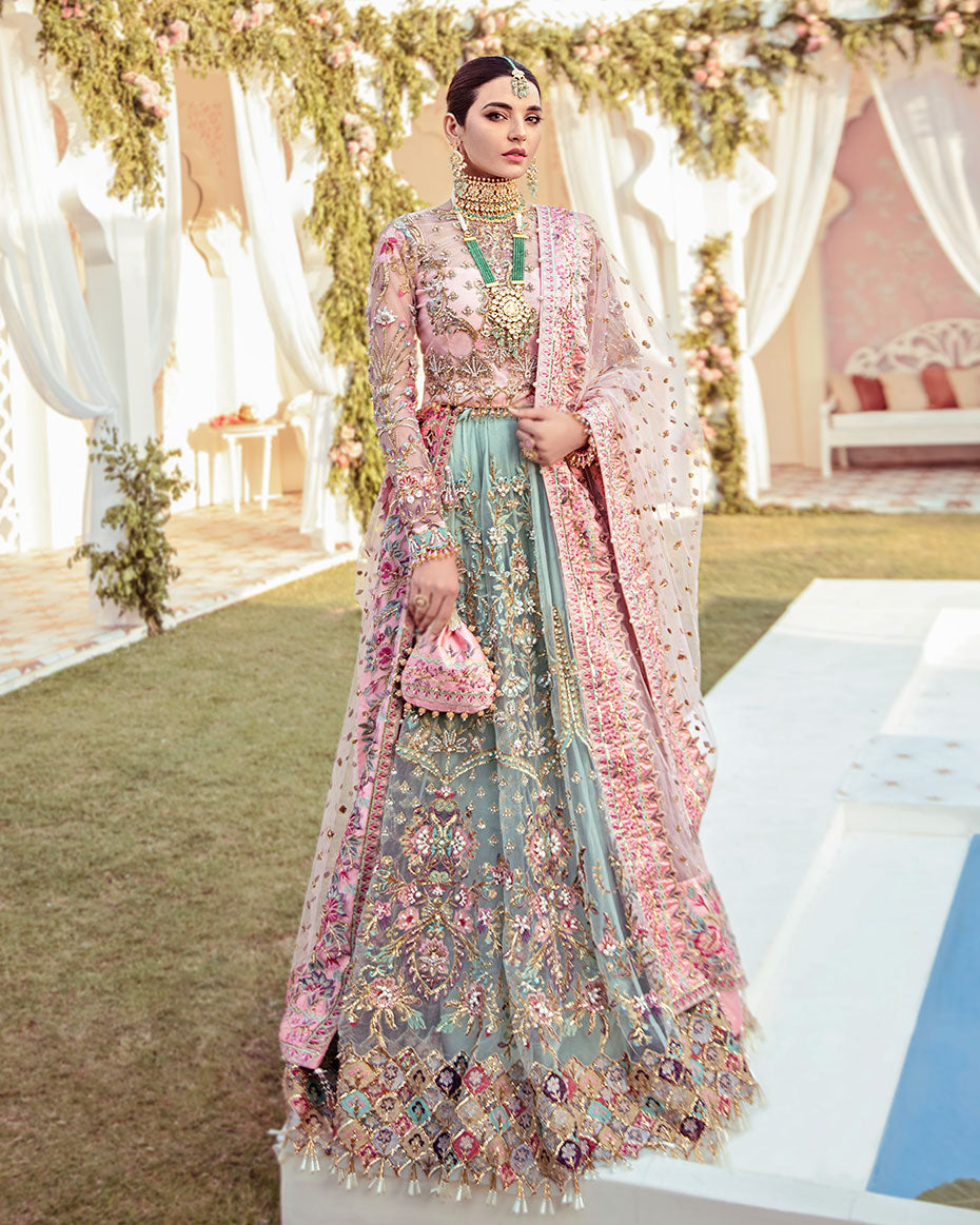 Gulaal | Wedding Formals | Joli Embroidered Net 3-Piece Suit WS-03 - Saira Saqlain