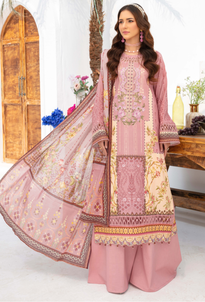 Humdum | Saira Bano Lawn 24 | D01 - Saira Saqlain