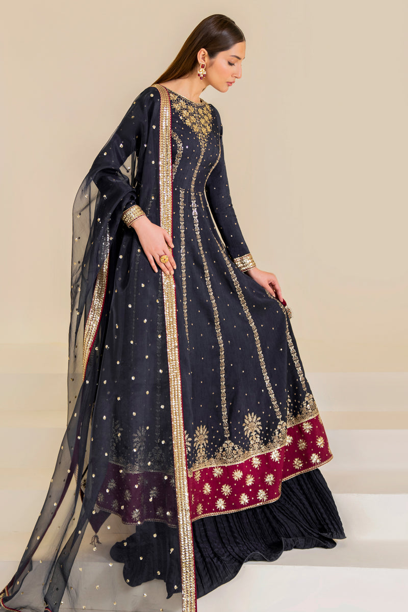 Jazmin | Formals Collection | Raw Silk UR-7019 - Saira Saqlain
