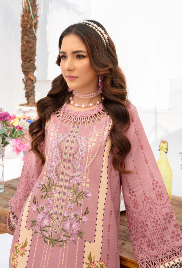 Humdum | Saira Bano Lawn 24 | D01 - Saira Saqlain