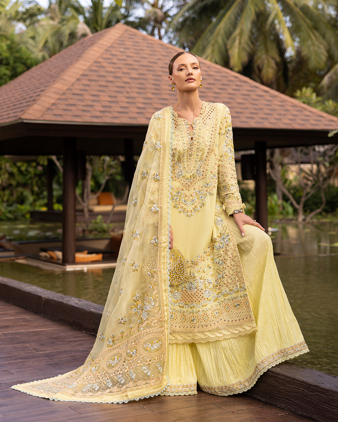 Faiza Saqlain | Zinnia Lawn 25 | Azalea -  Faiza Saqlain Ladies Clothes -  House of Maryam
